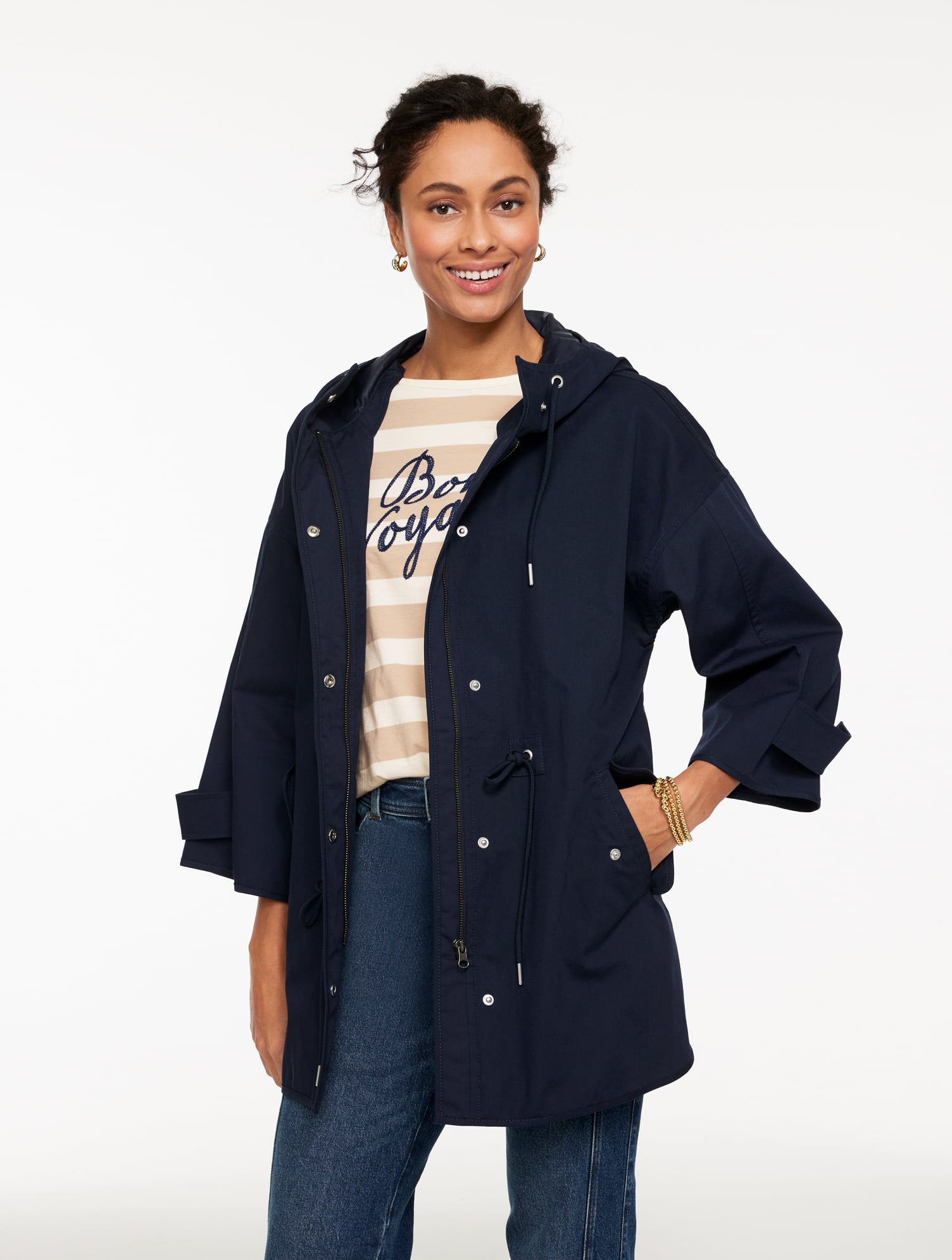 Hooded Cape Rain Jacket | Talbots