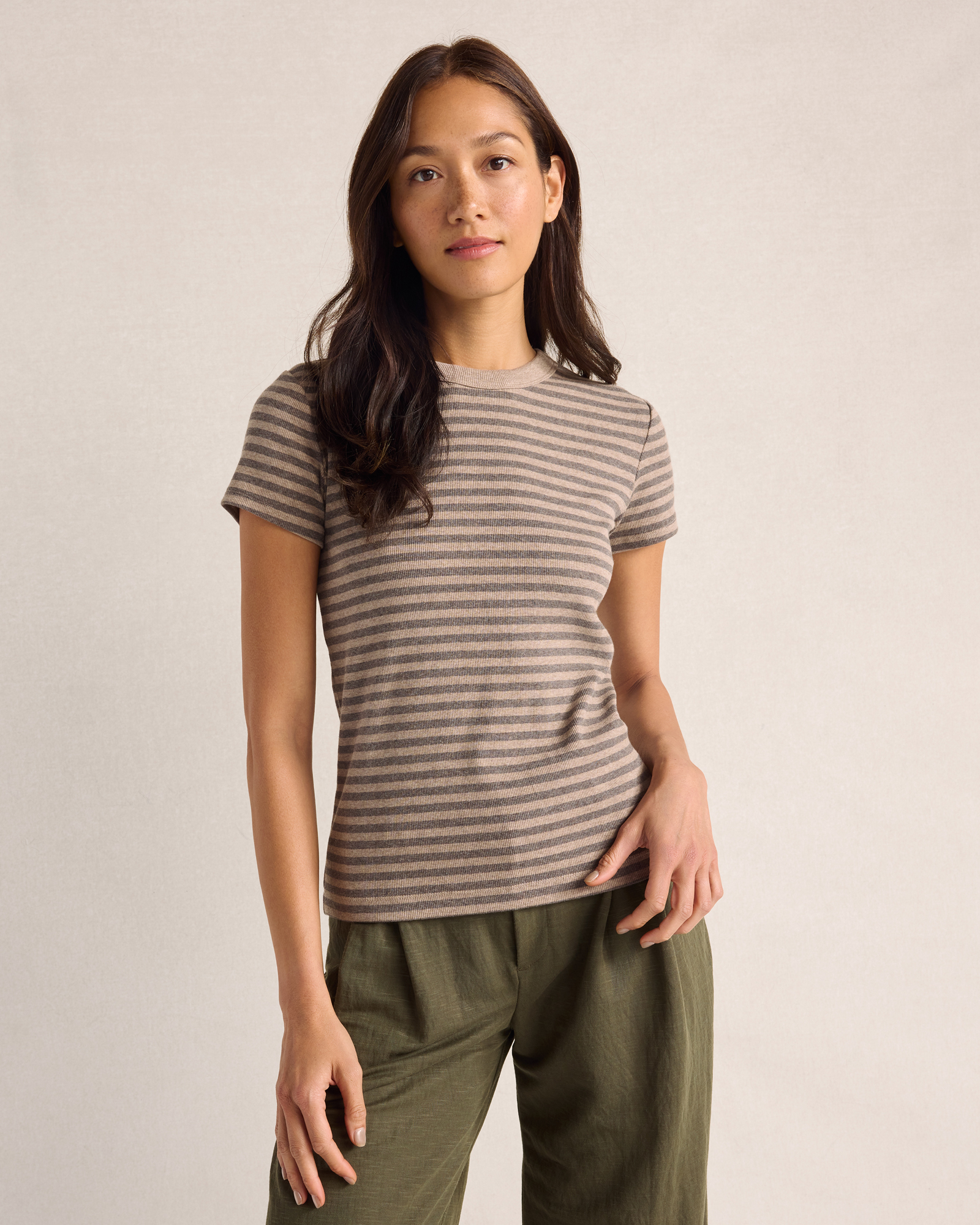 Organic Cotton Short Sleeve Striped Tee