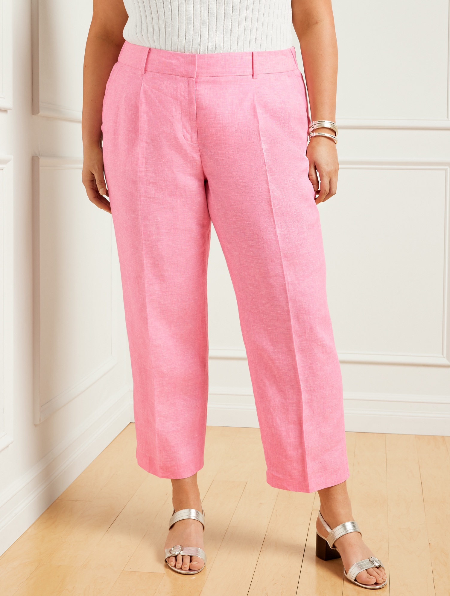 Talbots Bristol Pants - Colors - Linen - Aurora Pink - 22