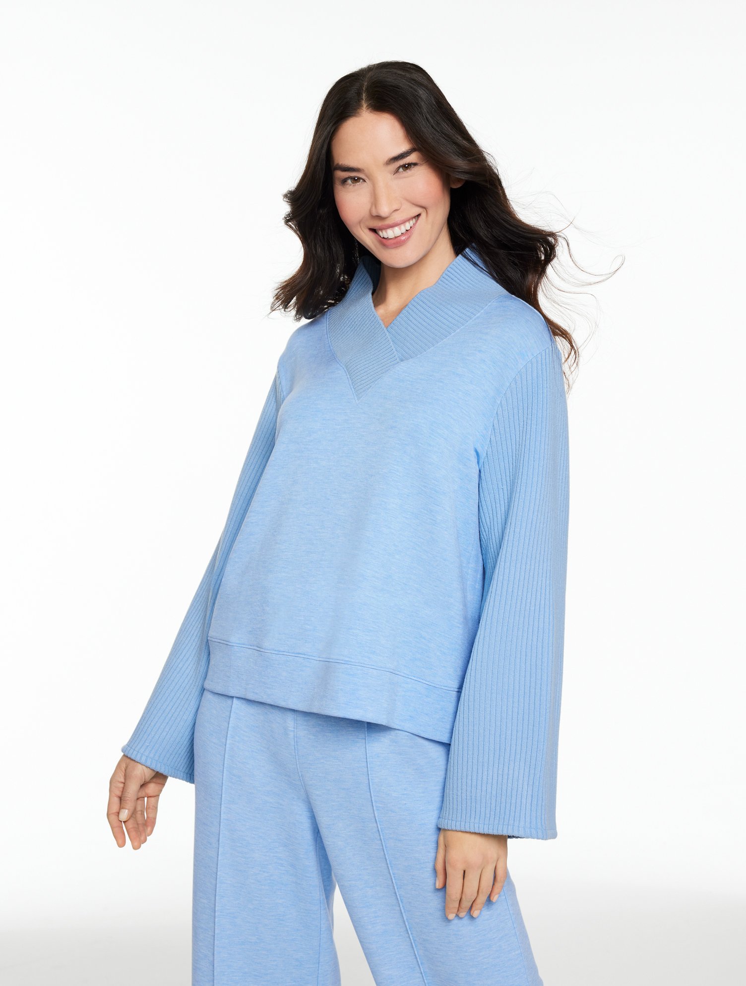 AirKnit Stretch V-Neck Pullover | Talbots