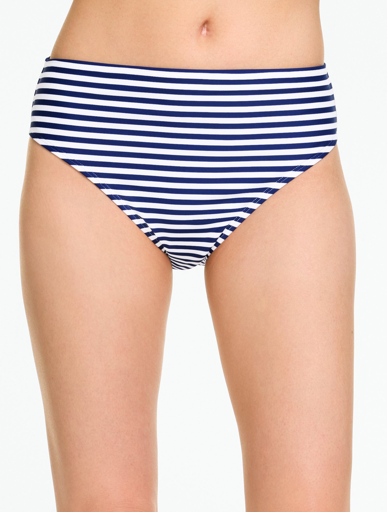 Aqua Club High Waist Swim Bottom - Classic Stripe