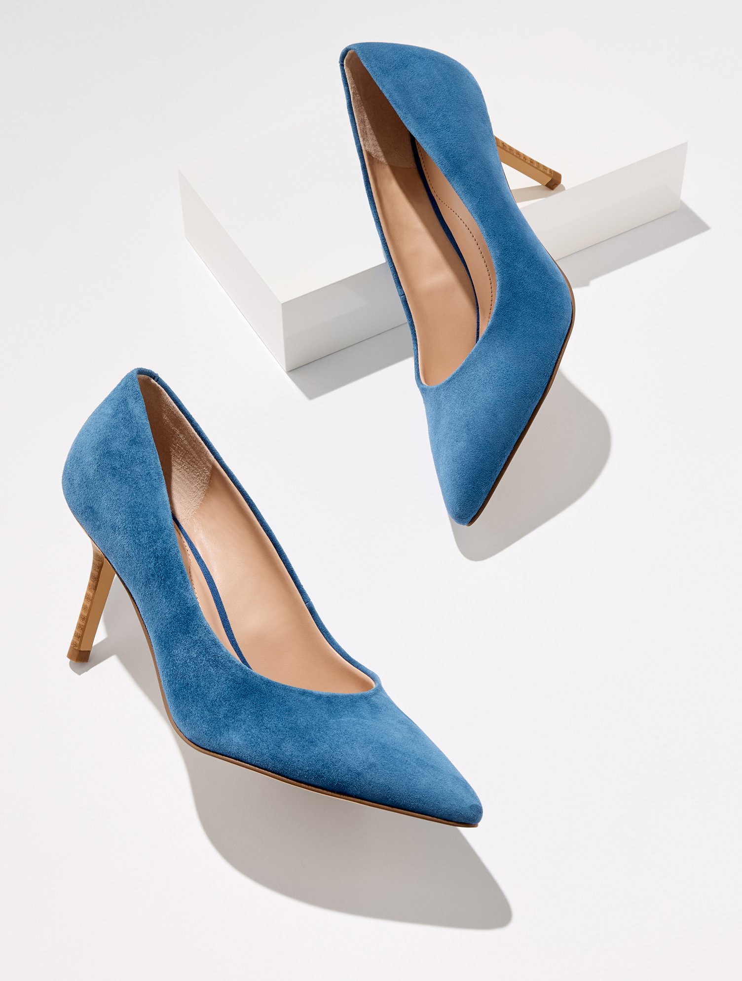 Sasha Suede Pointed Toe Pumps