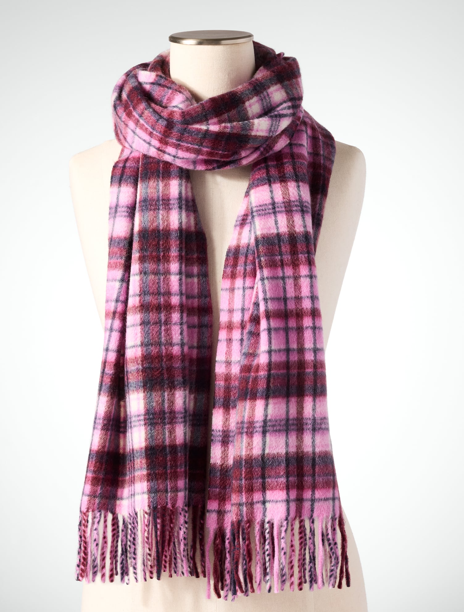 Cashmere Waterweave Scarf - Fabulous Plaid