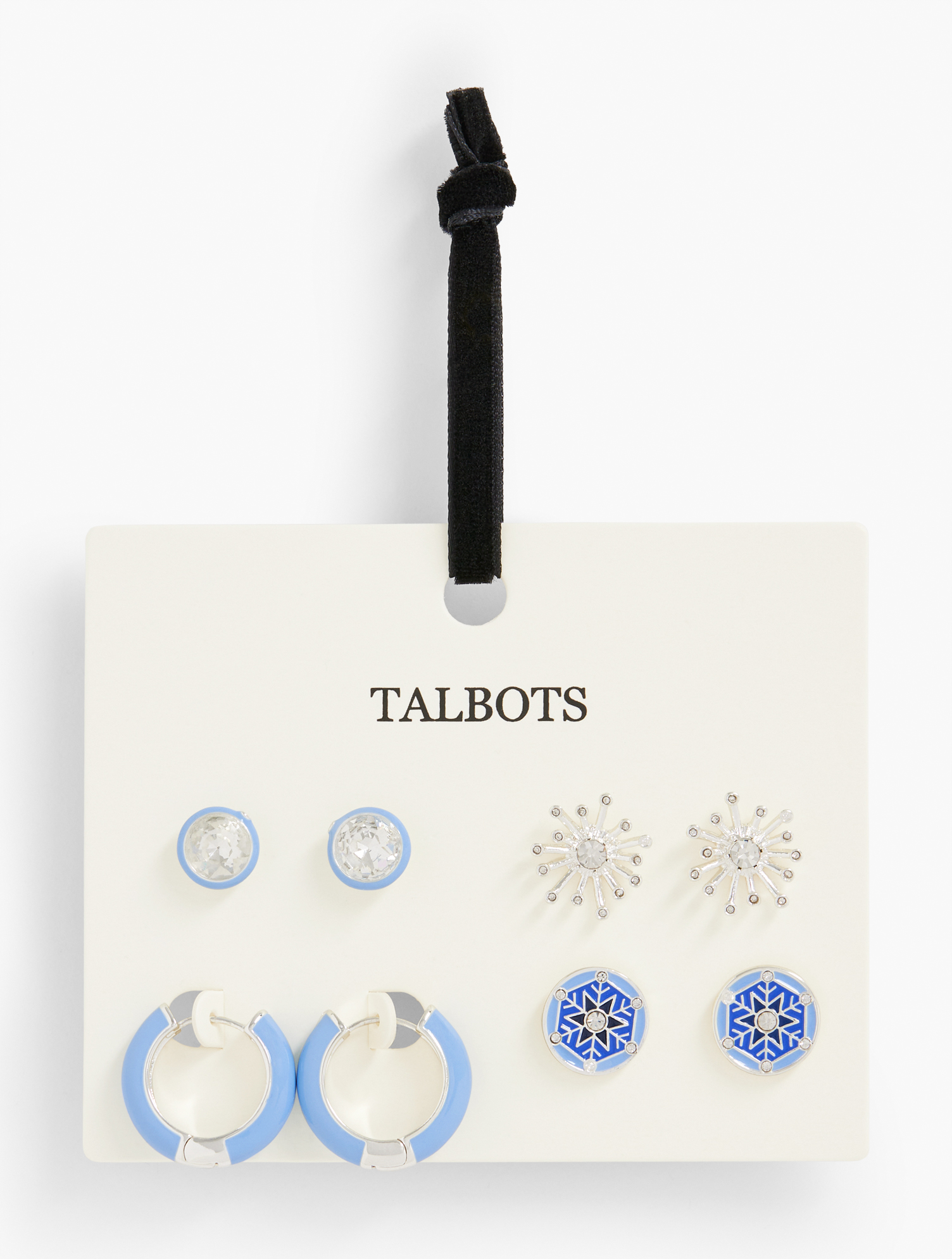 Talbots Snow Day Earring Gift Set - Tranquil Blue/silver - 001  In Tranquil Blue,silver