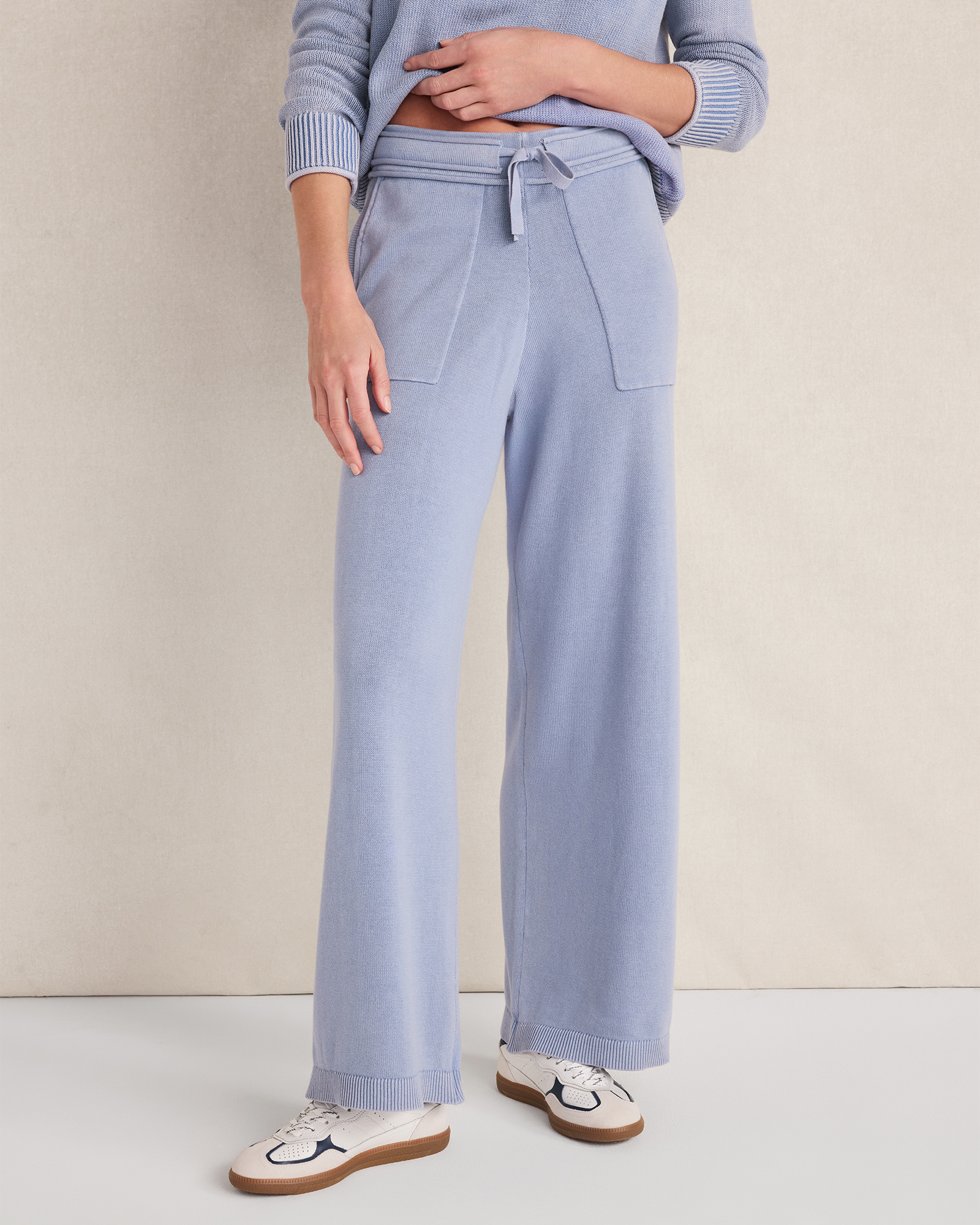 Organic Cotton Knit Wide Leg Pants | Haven Well Within