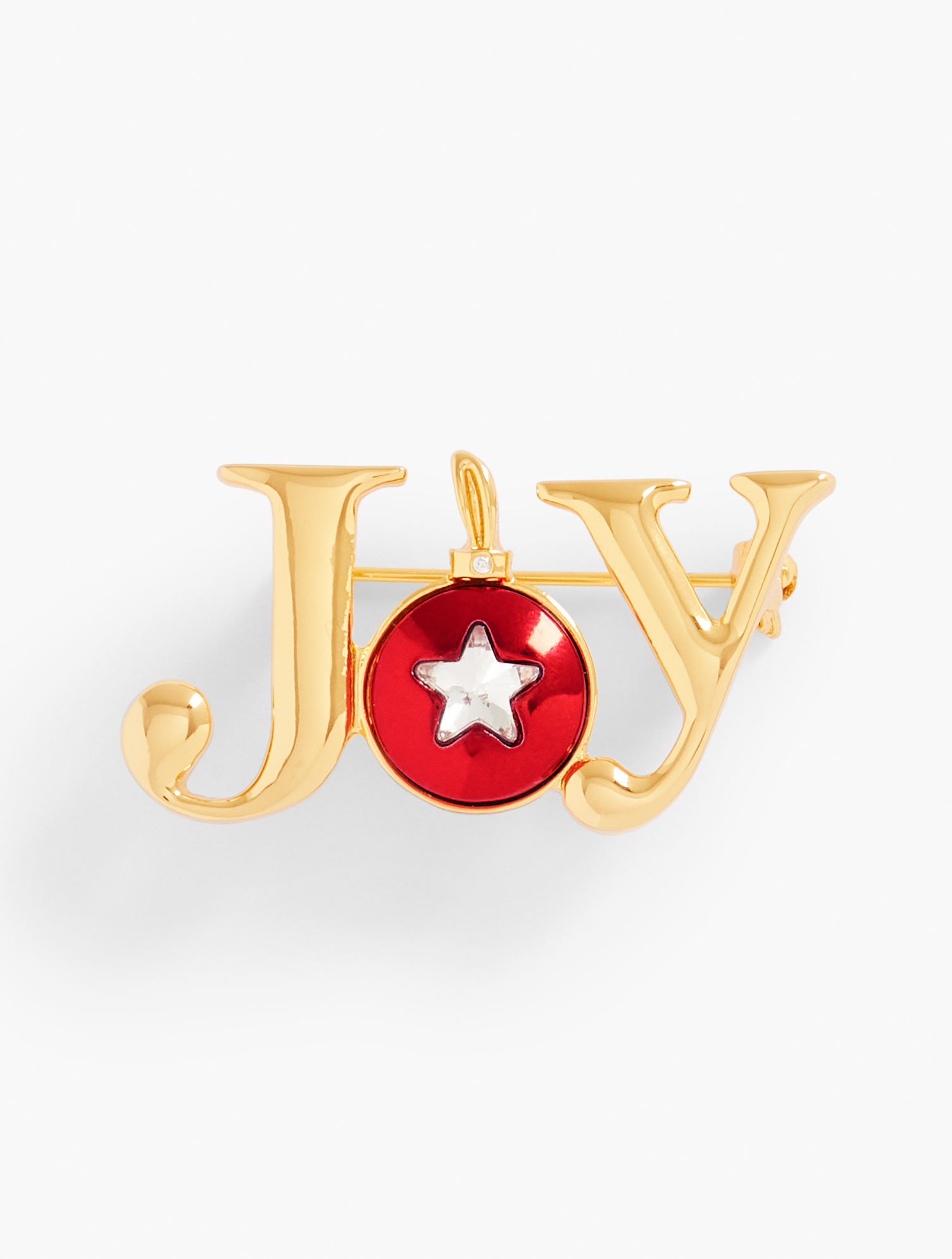 Talbots Joy Ornament Brooch - Red/gold - 001  In Red,gold
