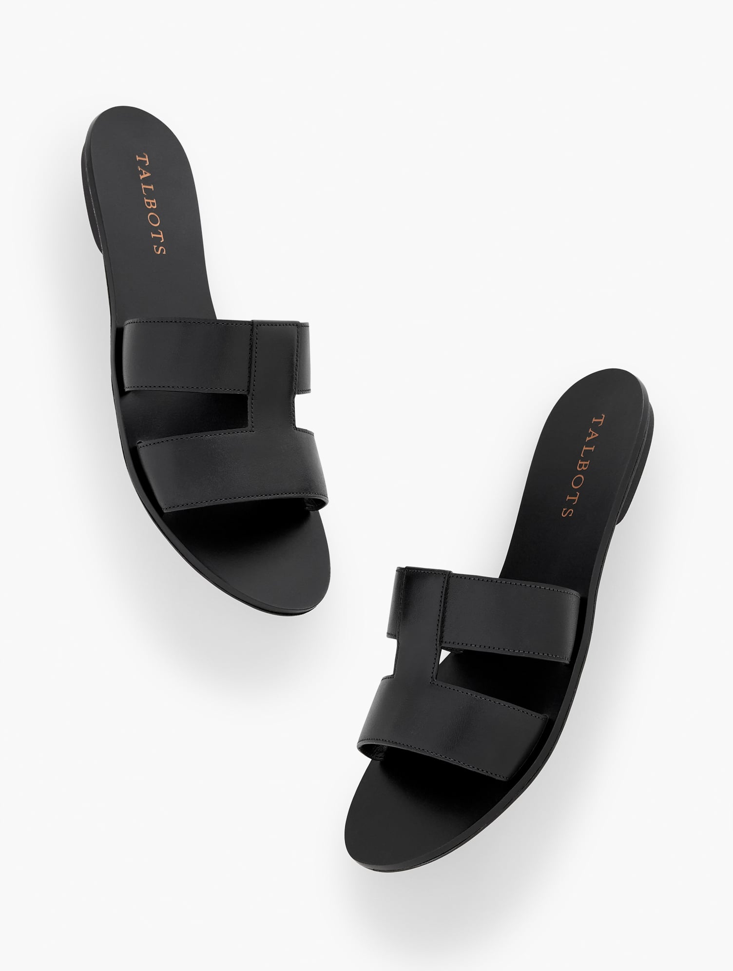 Hannah Vachetta Slides - Black - 5M Talbots
