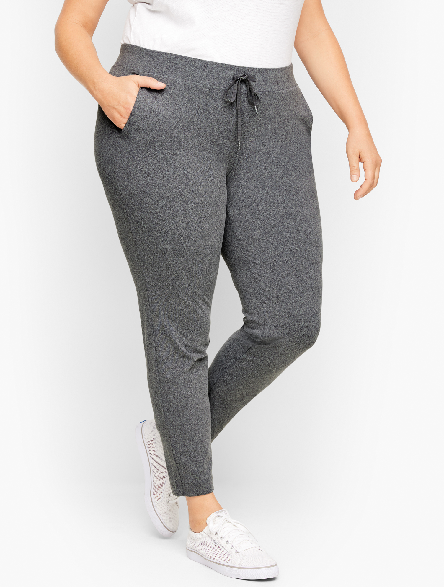 Talbots Out & About Stretch Jogger Pants - Shadow Heather - 3x