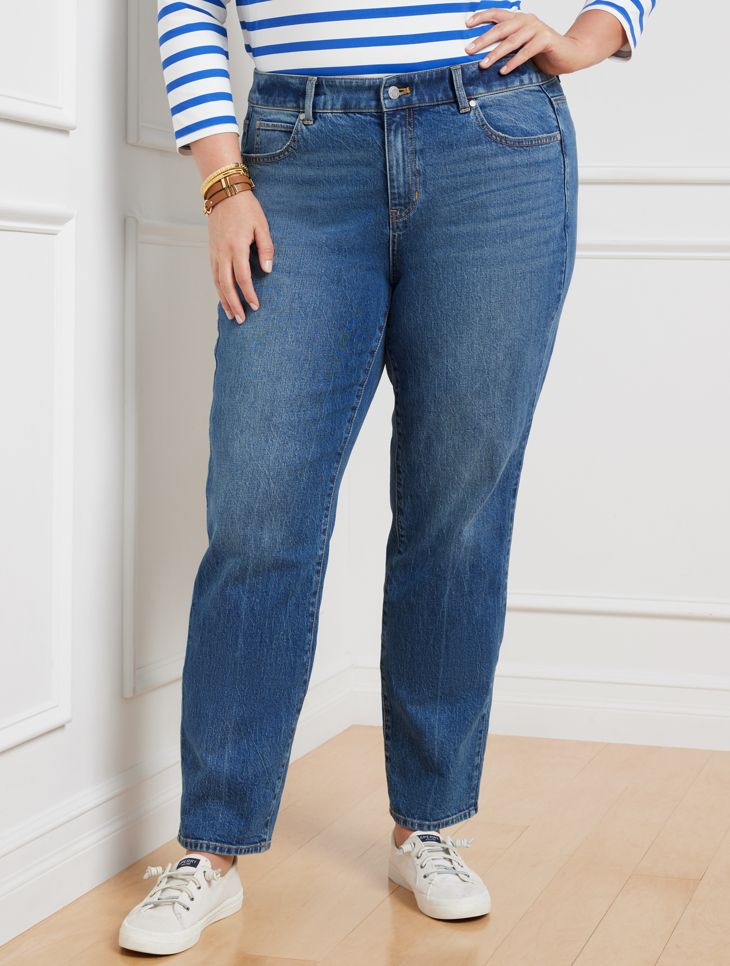 Talbots High Waist Relaxed Jeans - Palisade Wash - 20