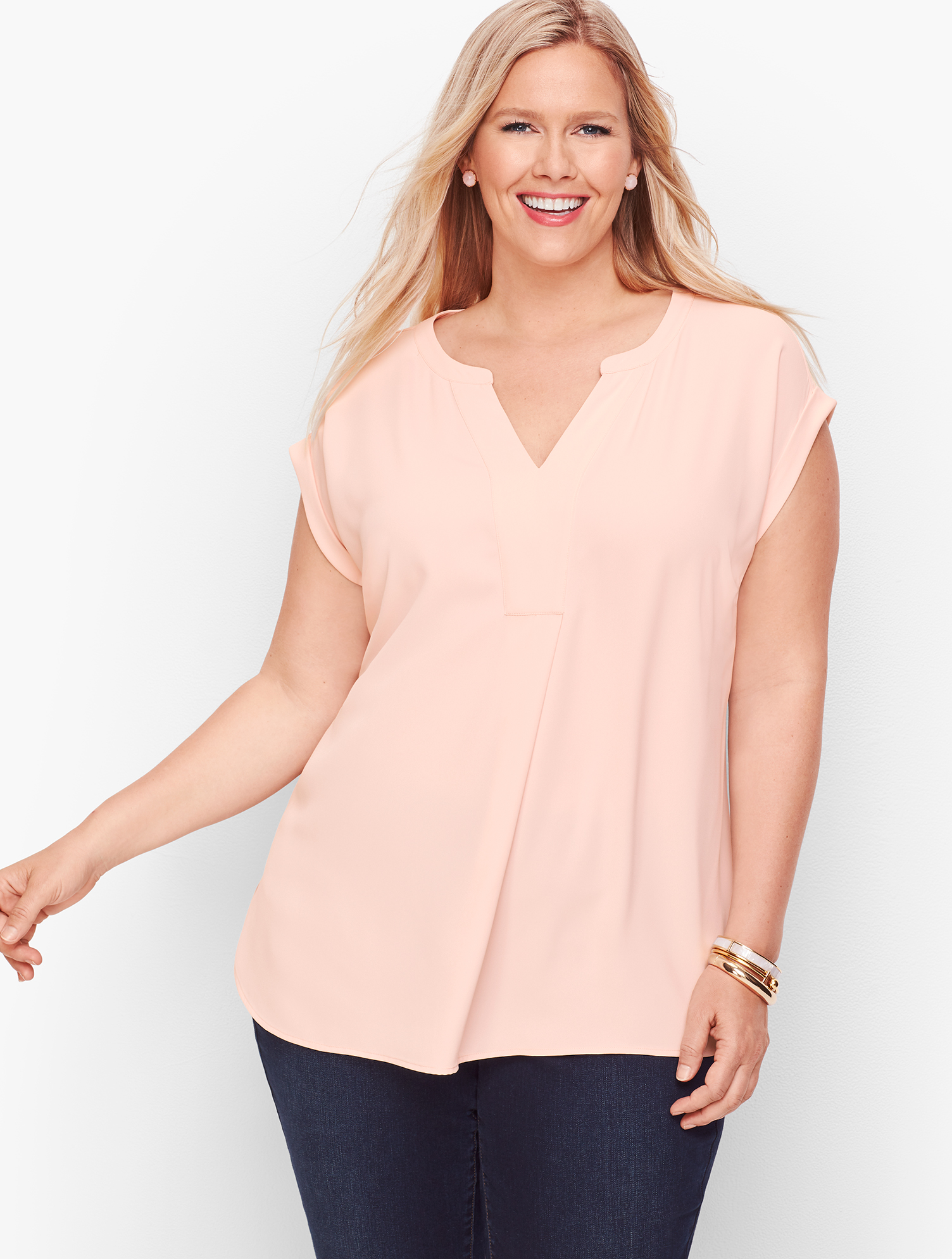 Soft Crepe Popover | Talbots