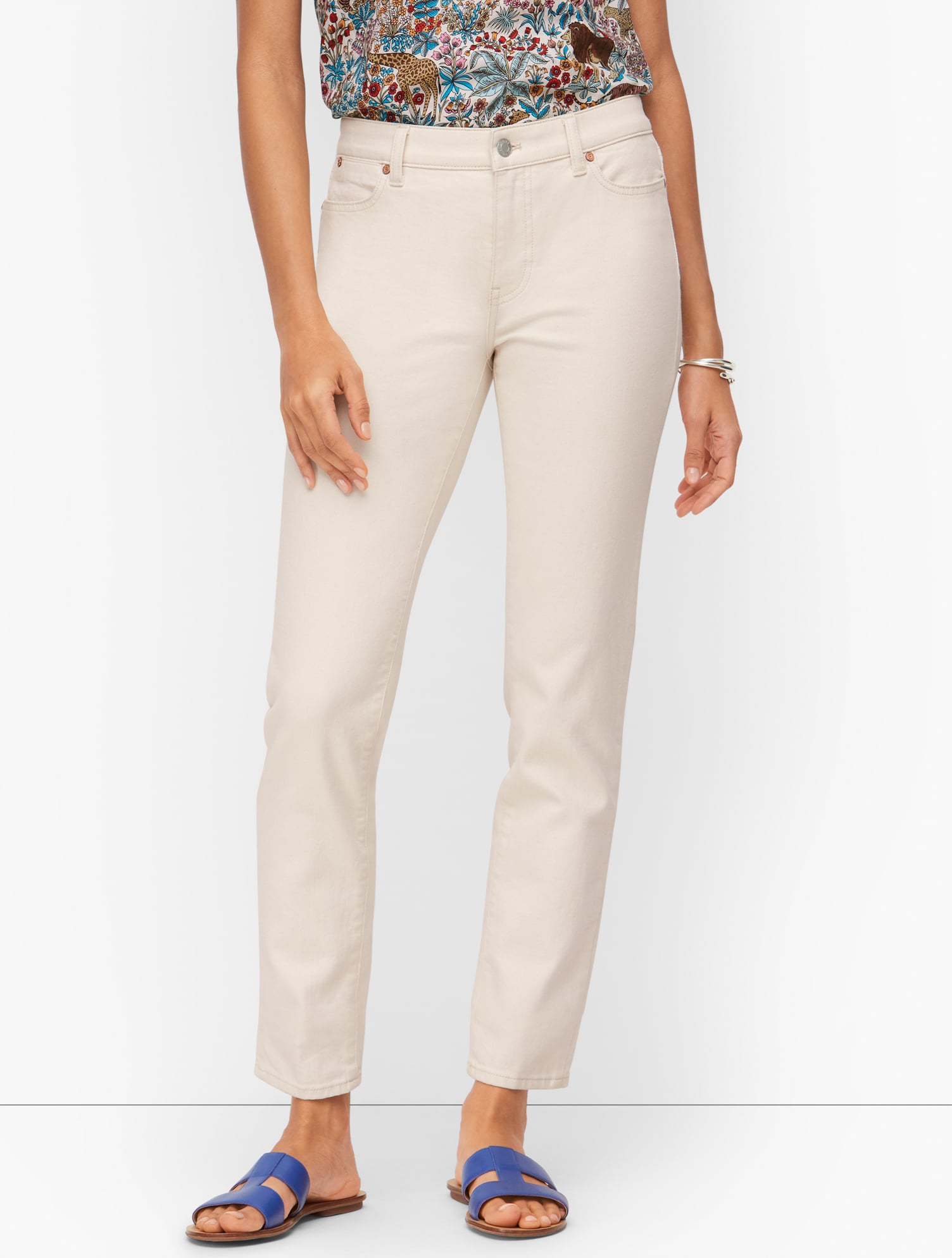Slim Ankle Jeans - Natural - 14L Talbots