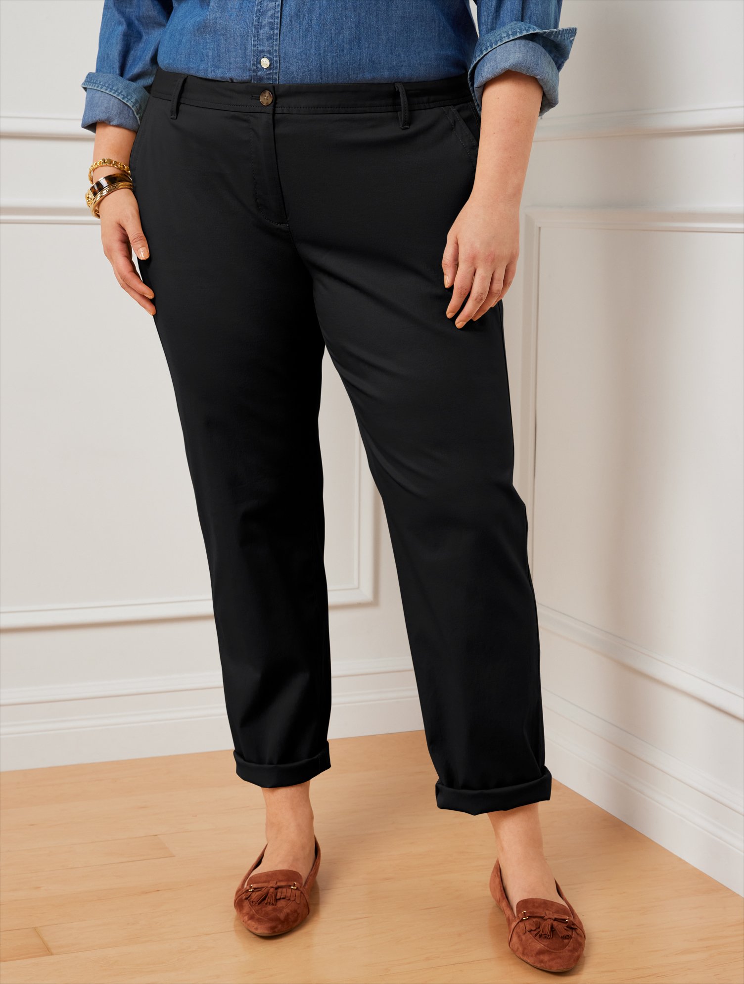 Talbots Relaxed Chinos Pants - Black - 22