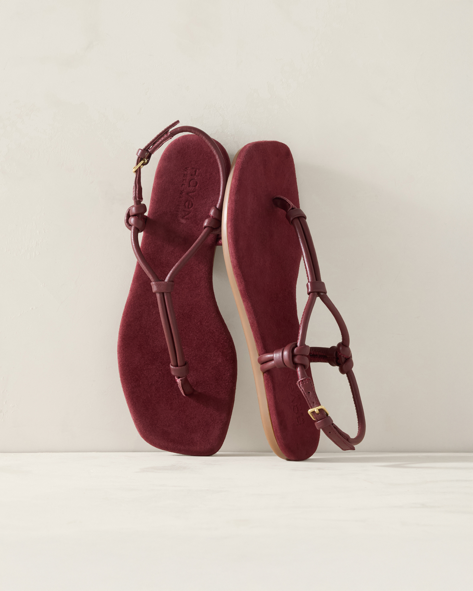 Leather Double Strap Thong Sandals | Haven Well Within