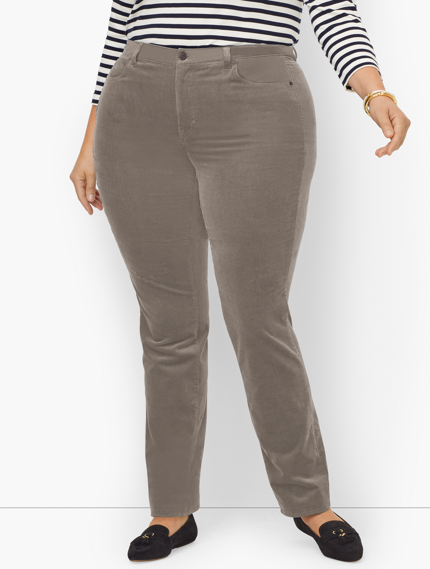 Pantalon En Velours Côtelé Talbots Taille 16 W – Coupe Classique, Couleur Tan (beige), Occasion Très Bon état