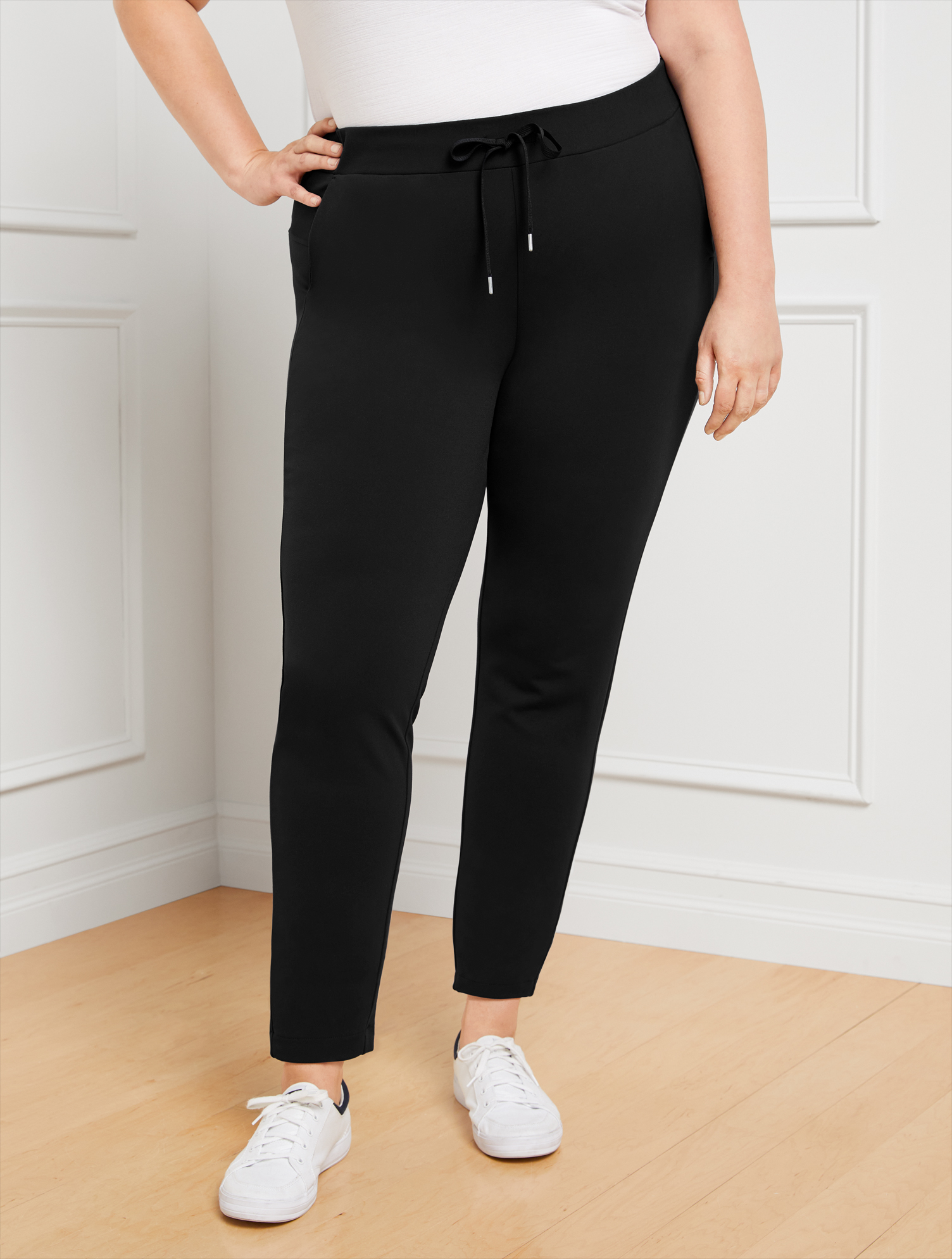 Talbots Out & About Stretch Jogger Pants - Black - 1x