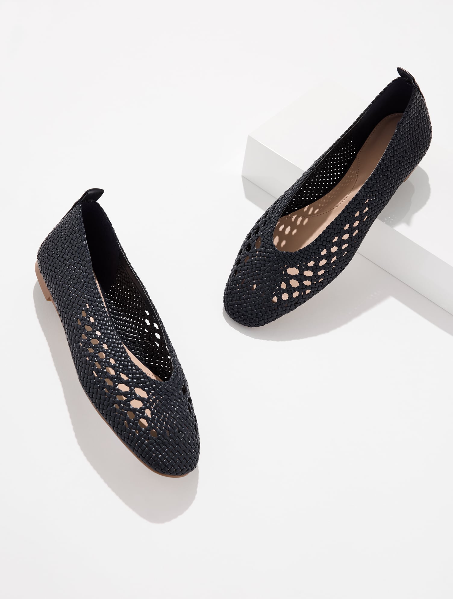 Talbots Tana Woven Ballet Flats - Blue - 11m