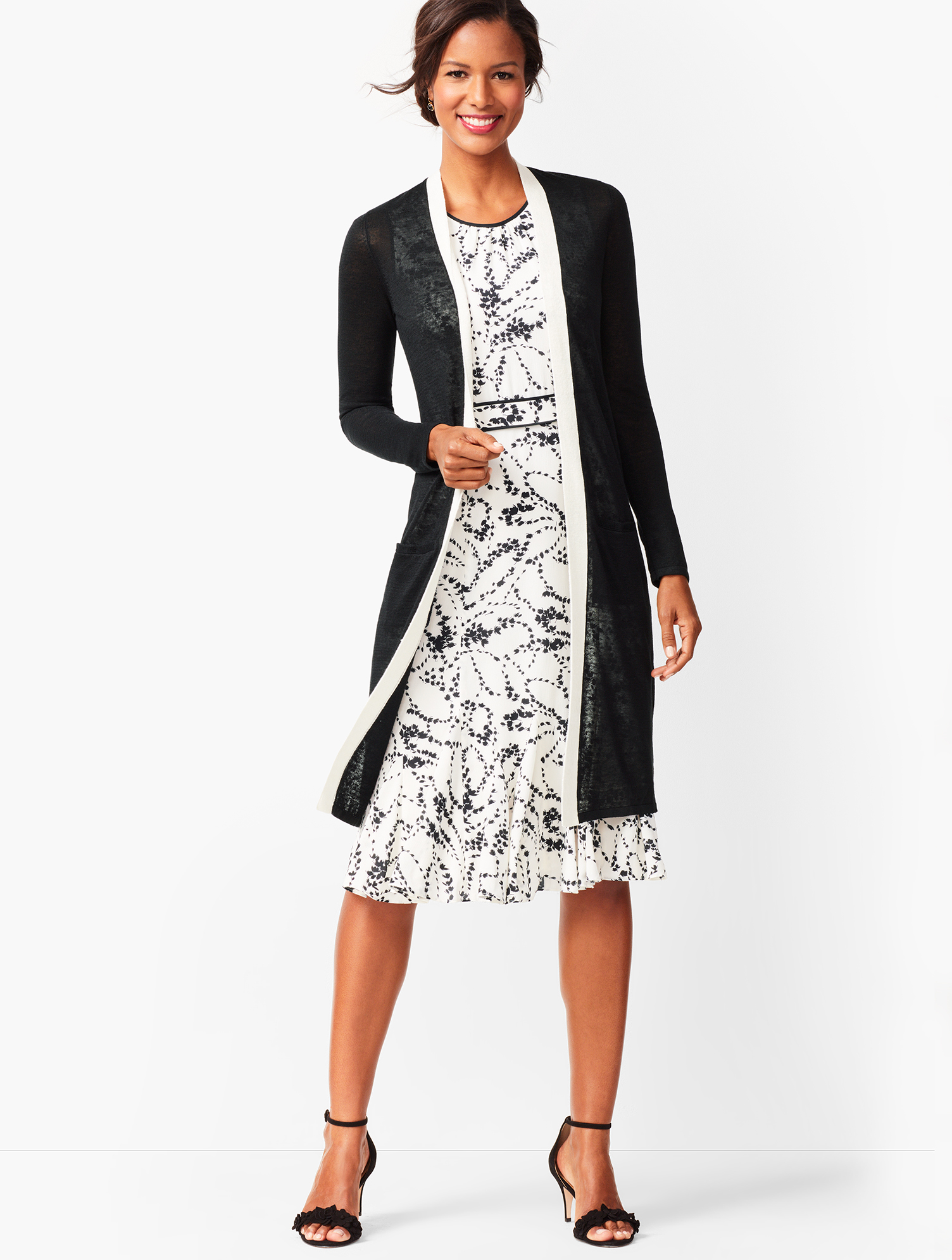 Tipped Linen Duster | Talbots