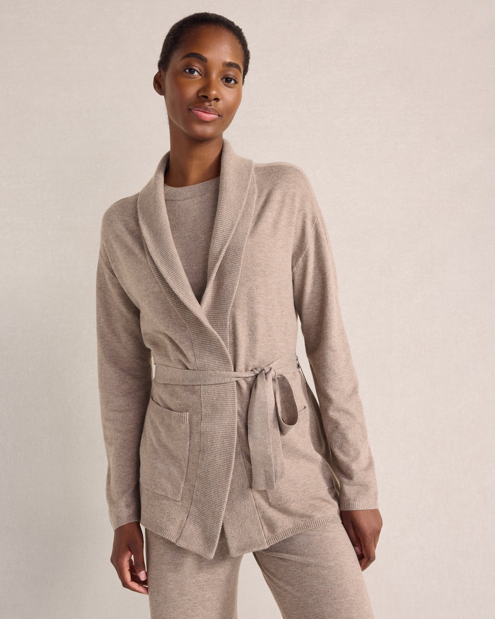 Resti Viscose Blend Belted Cardigan