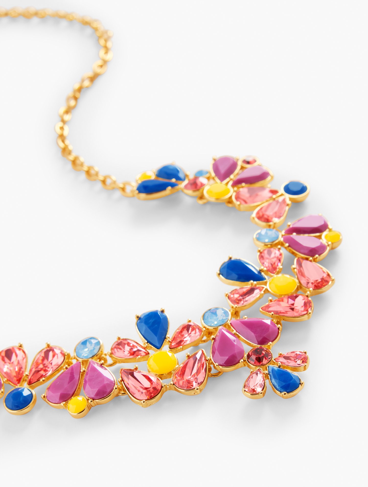 Talbots Geo Floral Necklace - Golden Maize/gold - 001  In Golden Maize,gold