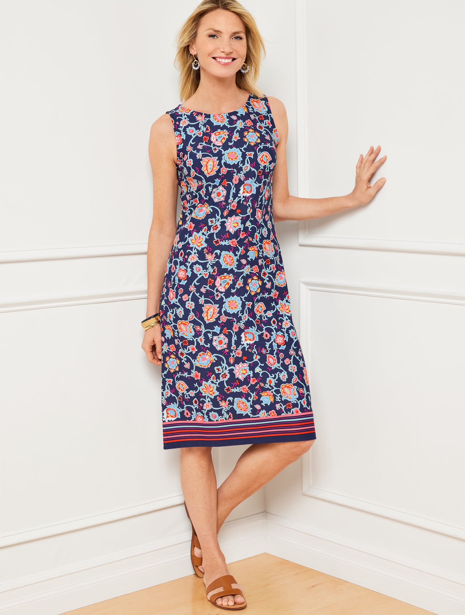 talbots jersey dress Talbots Effortless Jersey Shift Dress - Stitched Floral