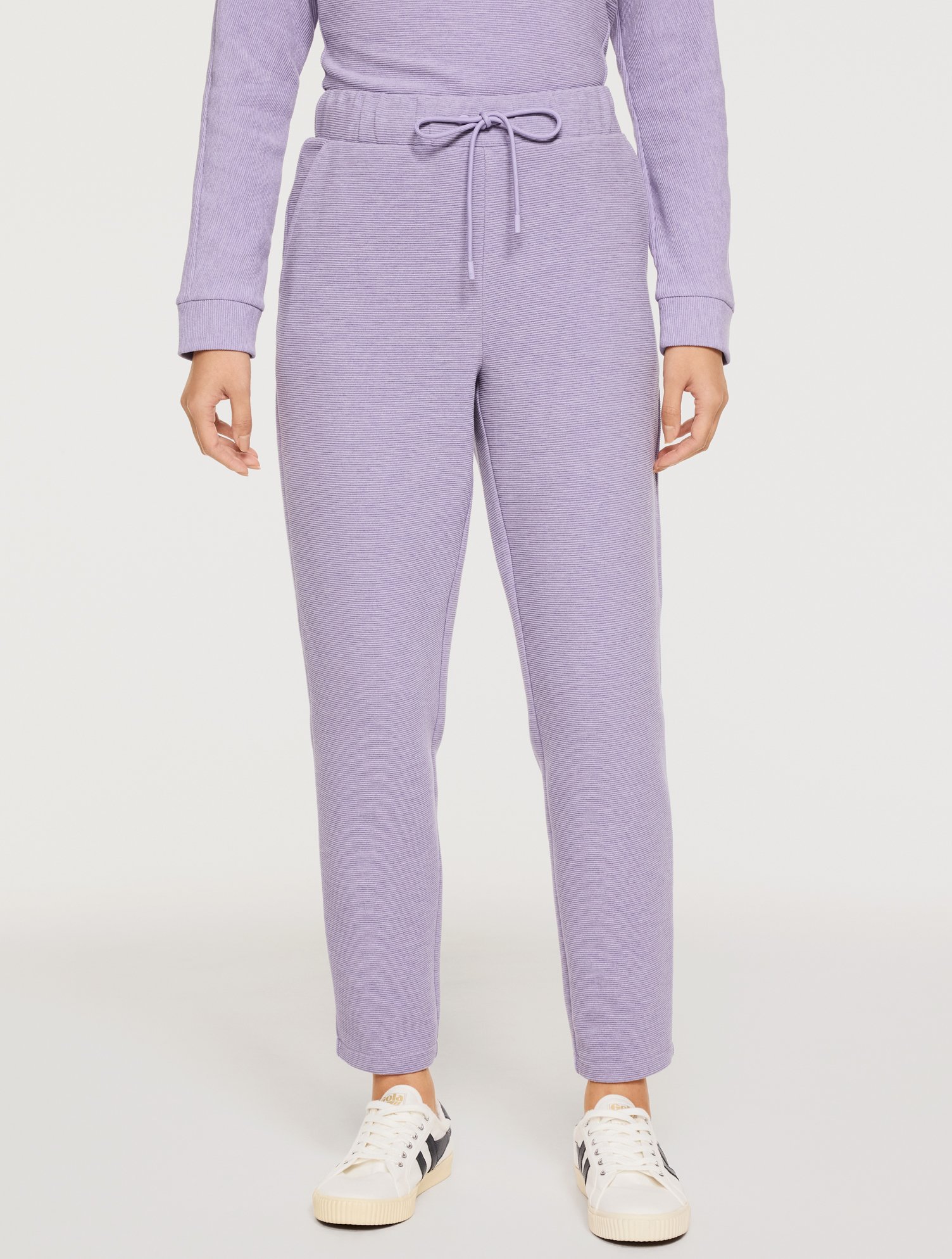 Ottoman Rib Taper Leg Pants