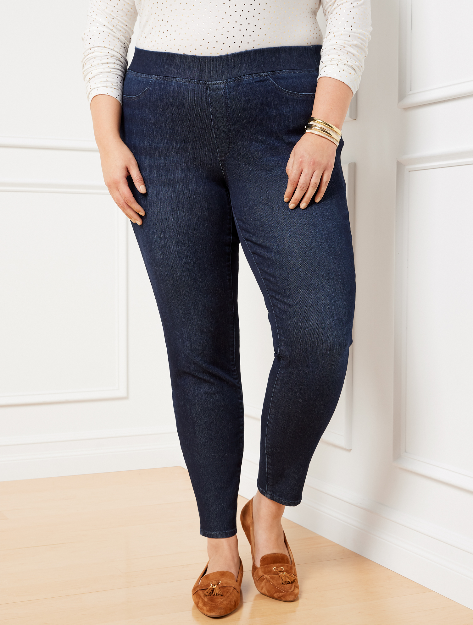 Talbots Sculpt Pull-on Jeggings - Empire Wash - Blue - 14
