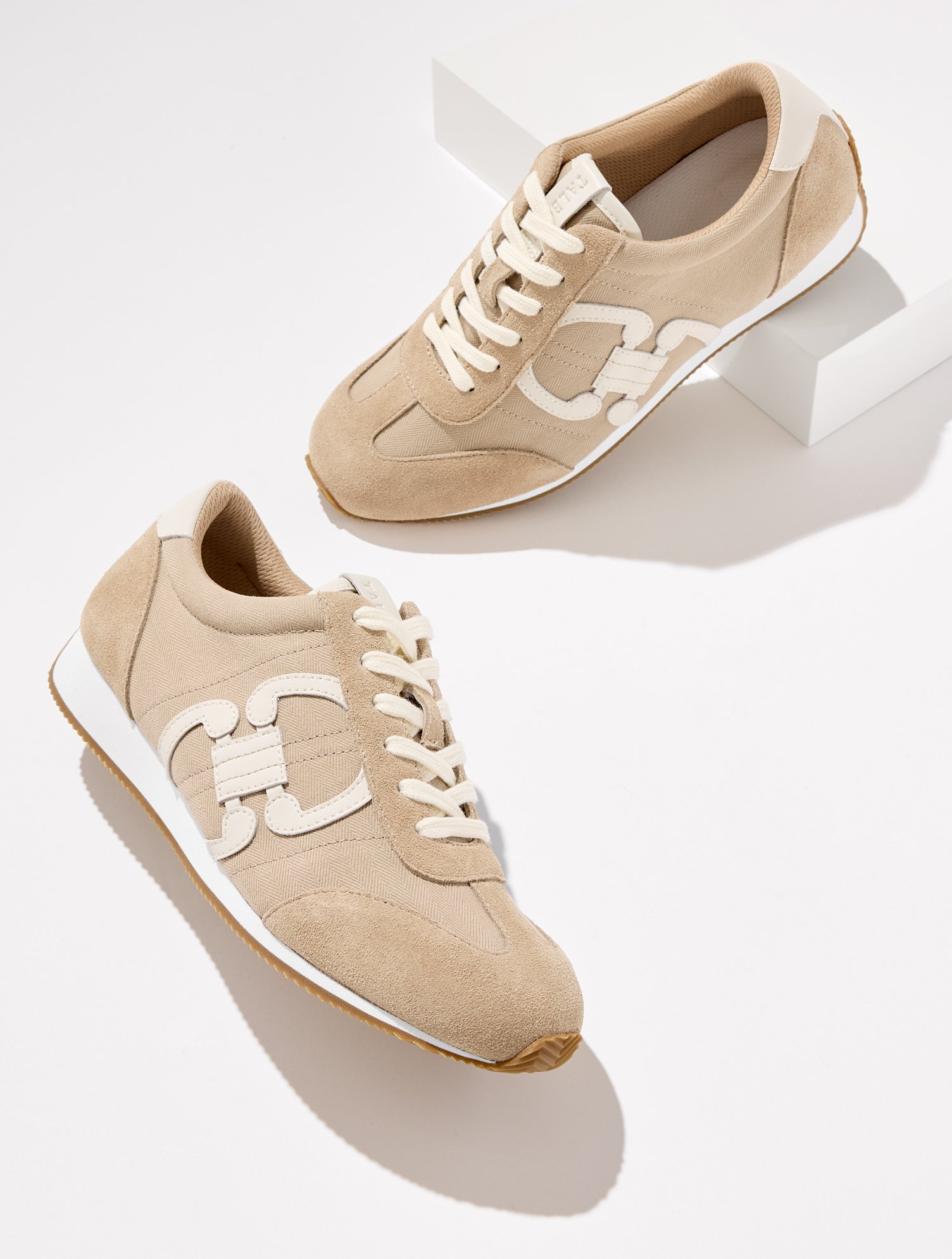 Alex Status Herringbone Suede Sneakers