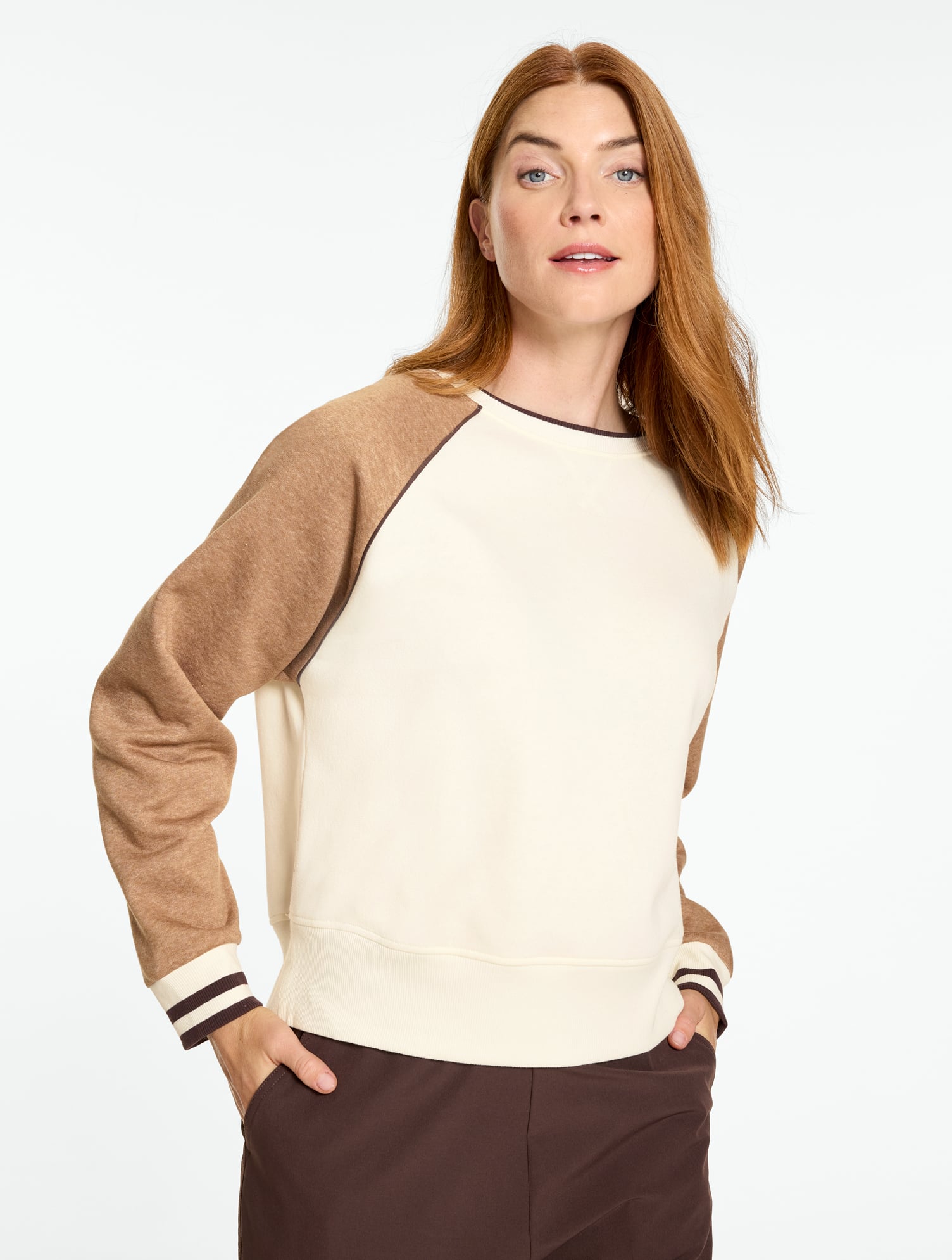 Cozy Fleece Pullover - Colorblock