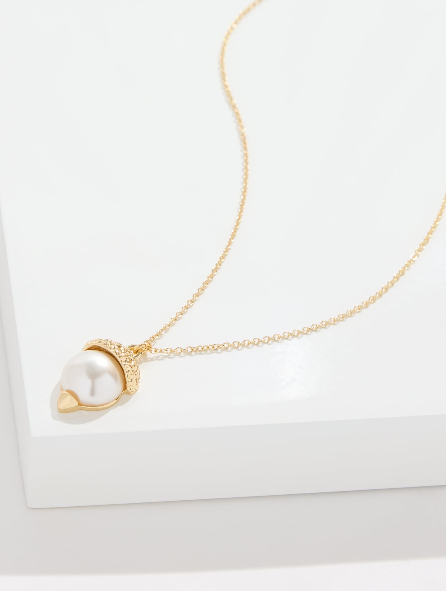 Pearl Acorn Necklace