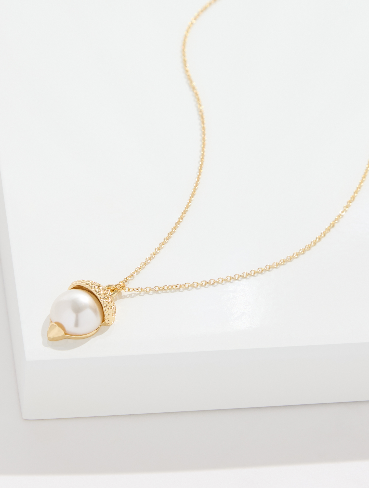 Pearl Acorn Necklace