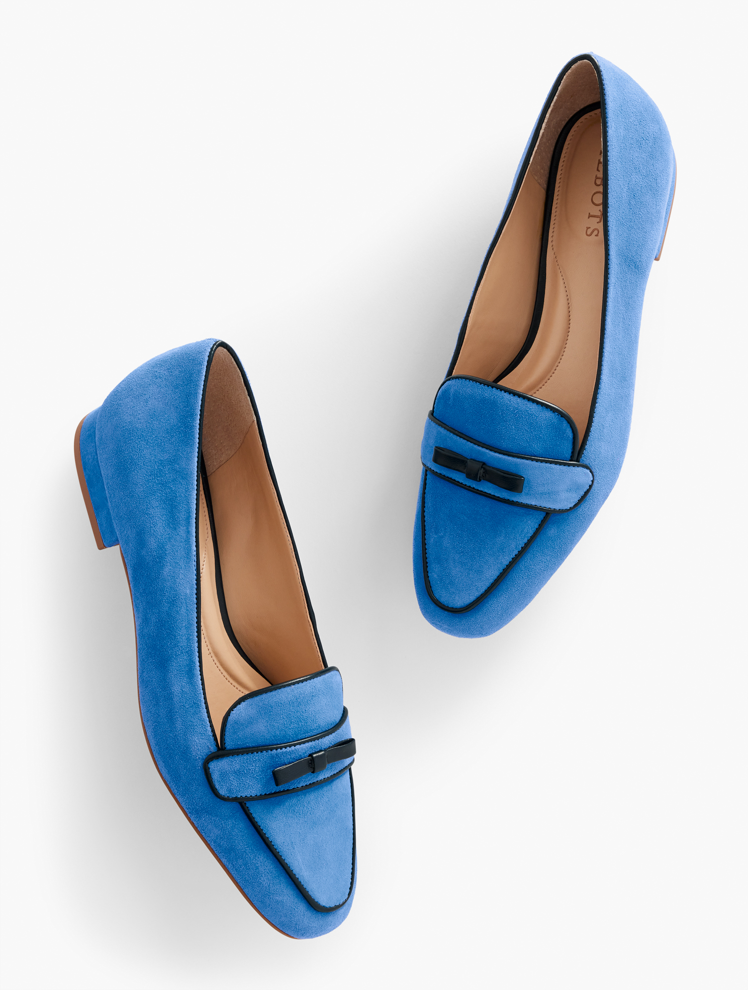 Talbots Jane Bow Loafers - Suede - Lakeshore Blue - 11m
