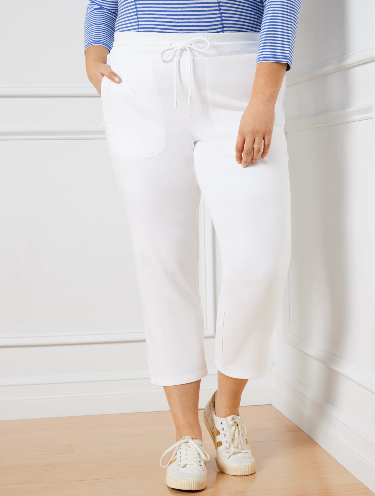 Modal French Terry Straight Crop Pants | Talbots