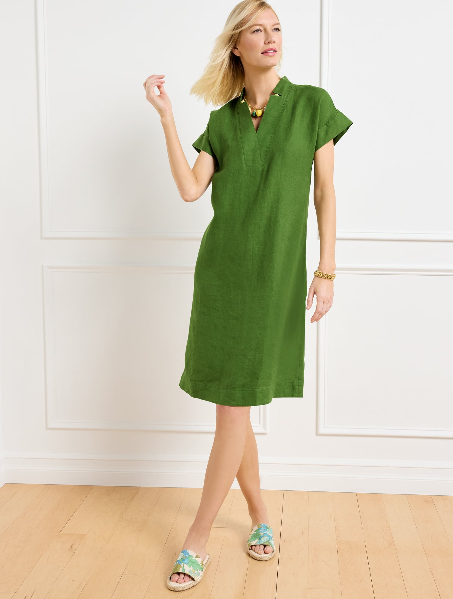 slim fit dress slacks Portofino Linen Dress - Made in Italy main image 0