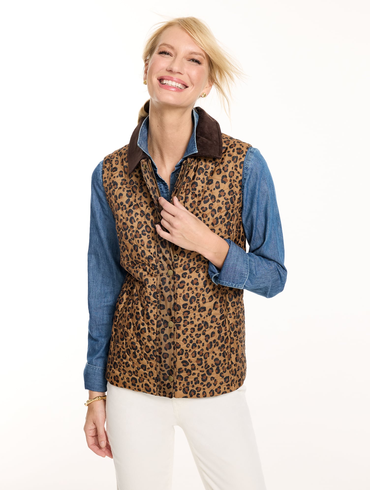 Quilted Vest - Lavish Leopard