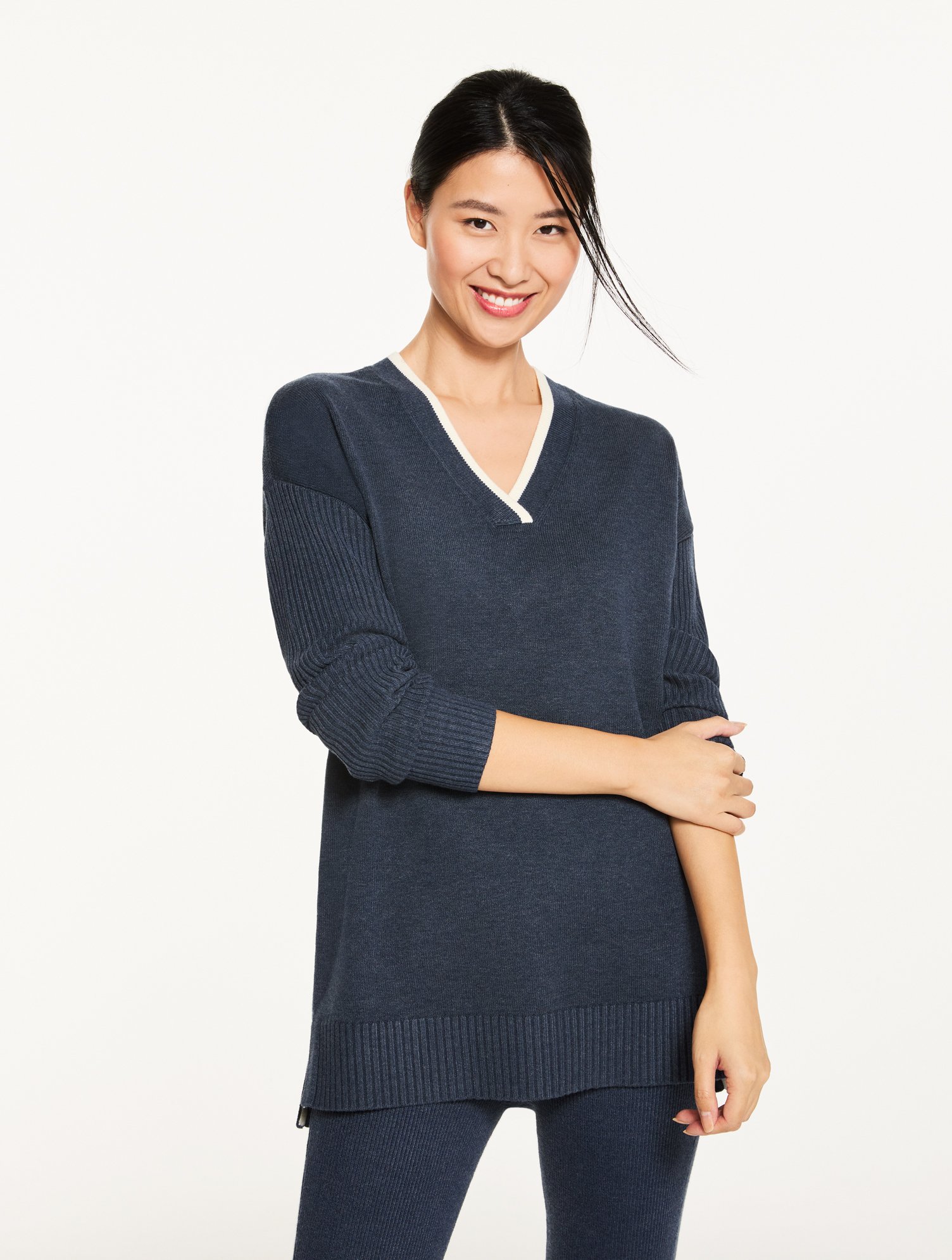 V-Neck Tunic Sweater
