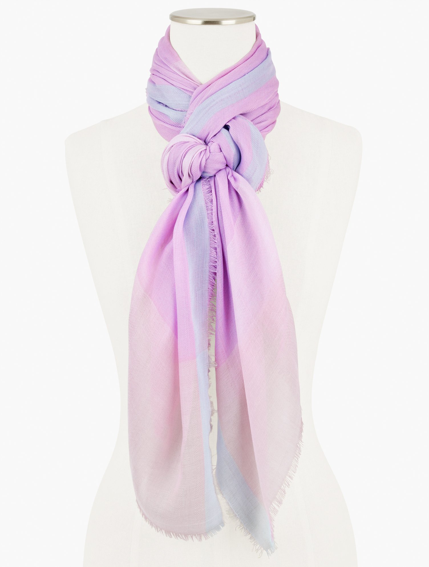 TALBOTS SPRING COLORBLOCK OBLONG SCARF - SPRING LILAC - 001 TALBOTS