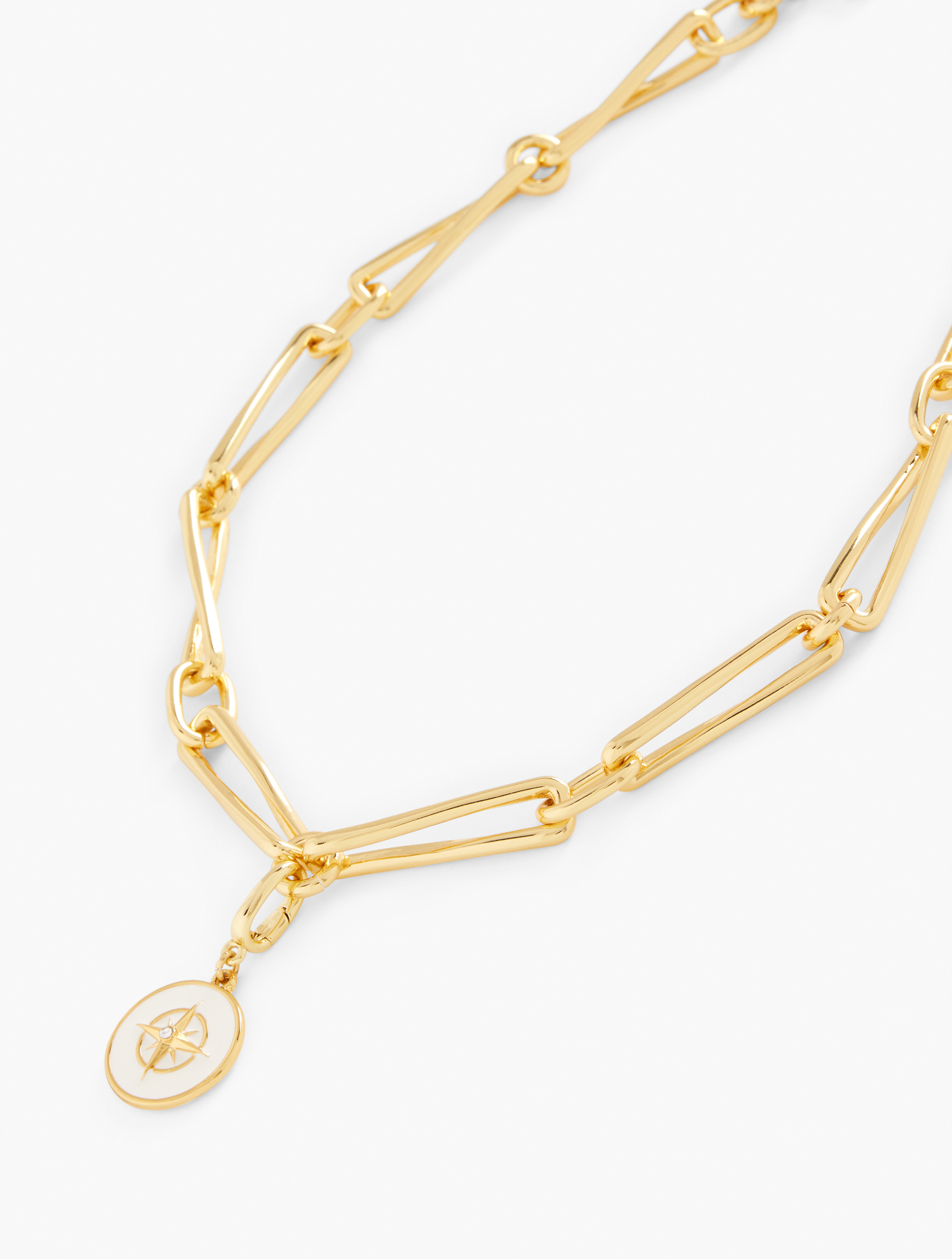 Talbots Twisted Link Necklace - Ivory/gold - 001