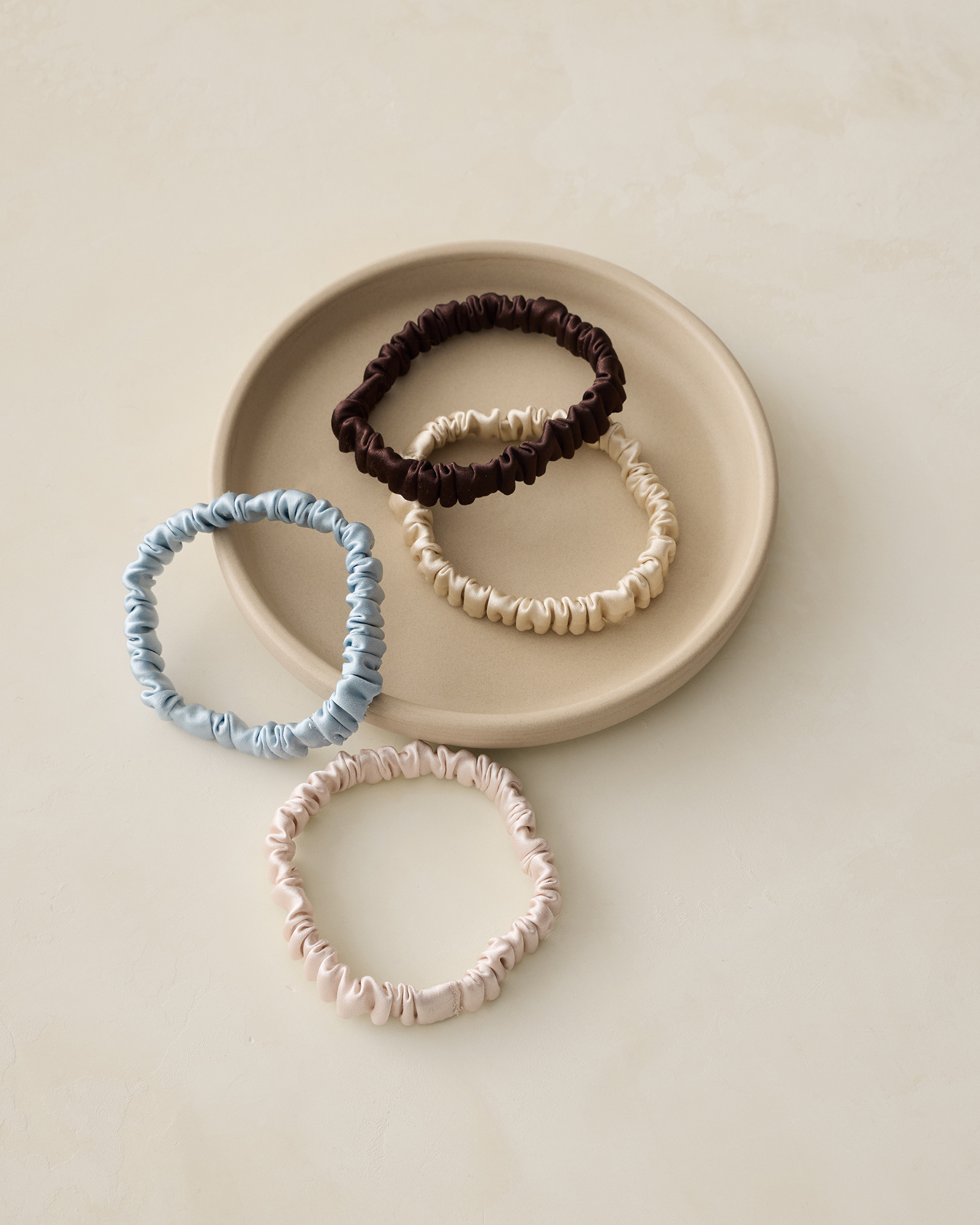 Washable Silk Hair Ties — Pinstripe