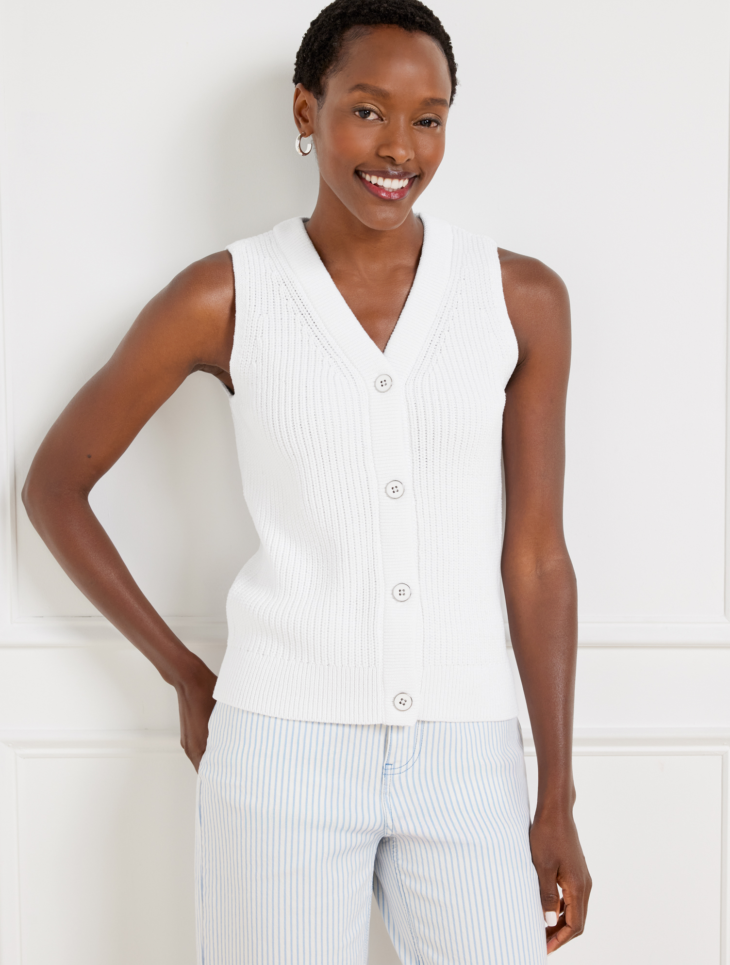 THETOE CHÂTELET KNIT VEST & PANTS Sweater Vest | Talbots