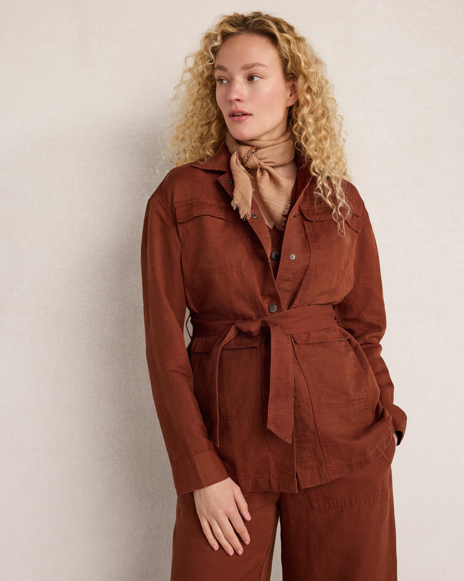 美品TODAYFUL Dobby Linen Jacket & Trousers Linen Blend Dobby Field Jacket | Haven Well Within