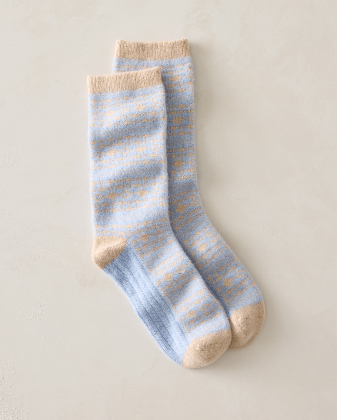 Cashmere Fair Isle Socks