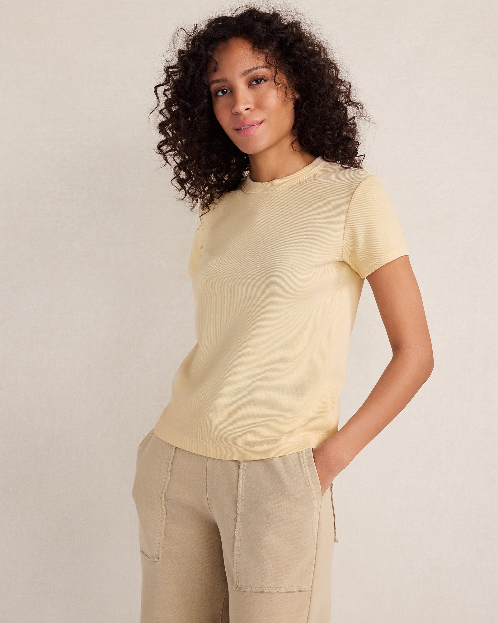 Garment-Dyed Organic Cotton Short Sleeve Tee