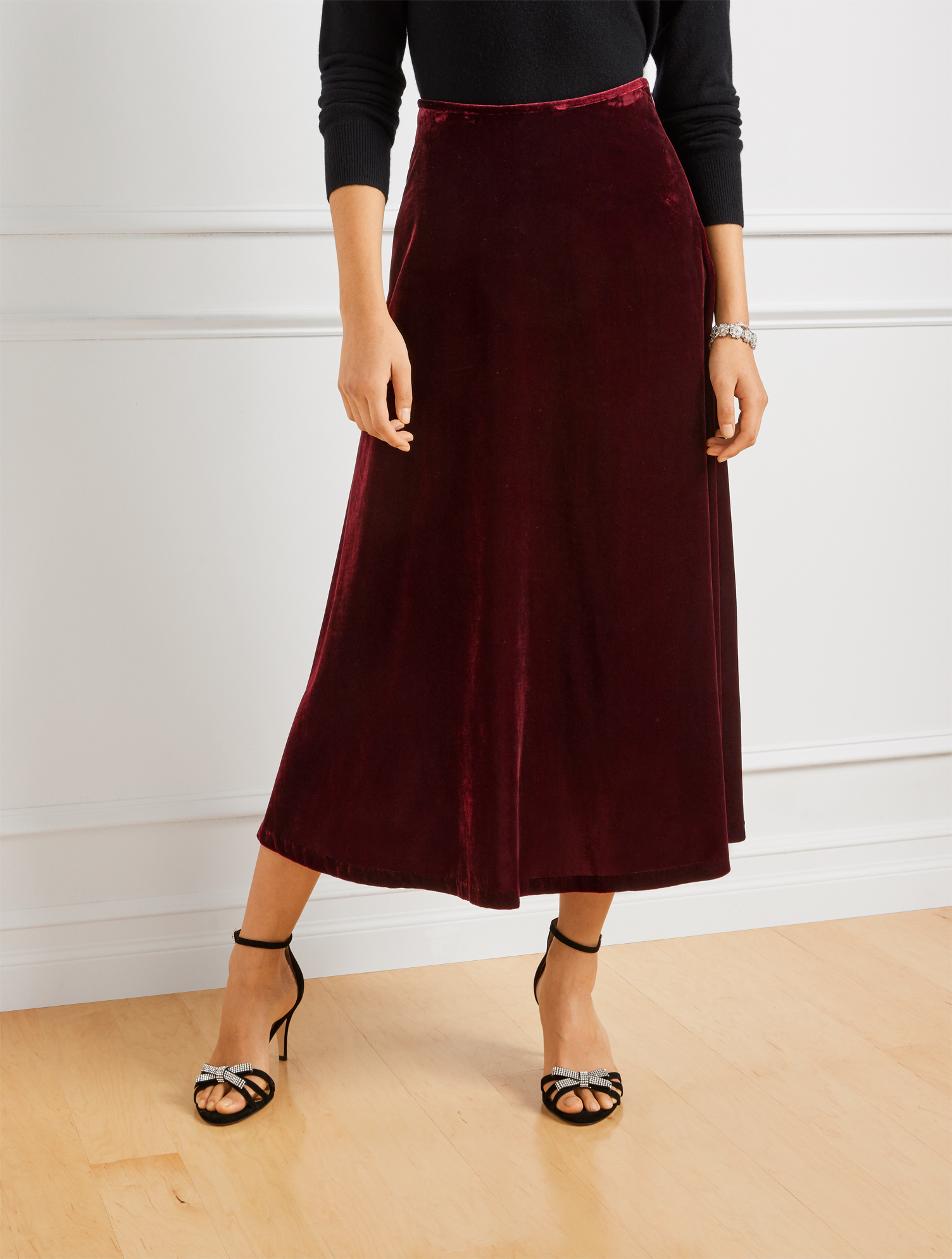 Velvet Midi Skirt | Talbots