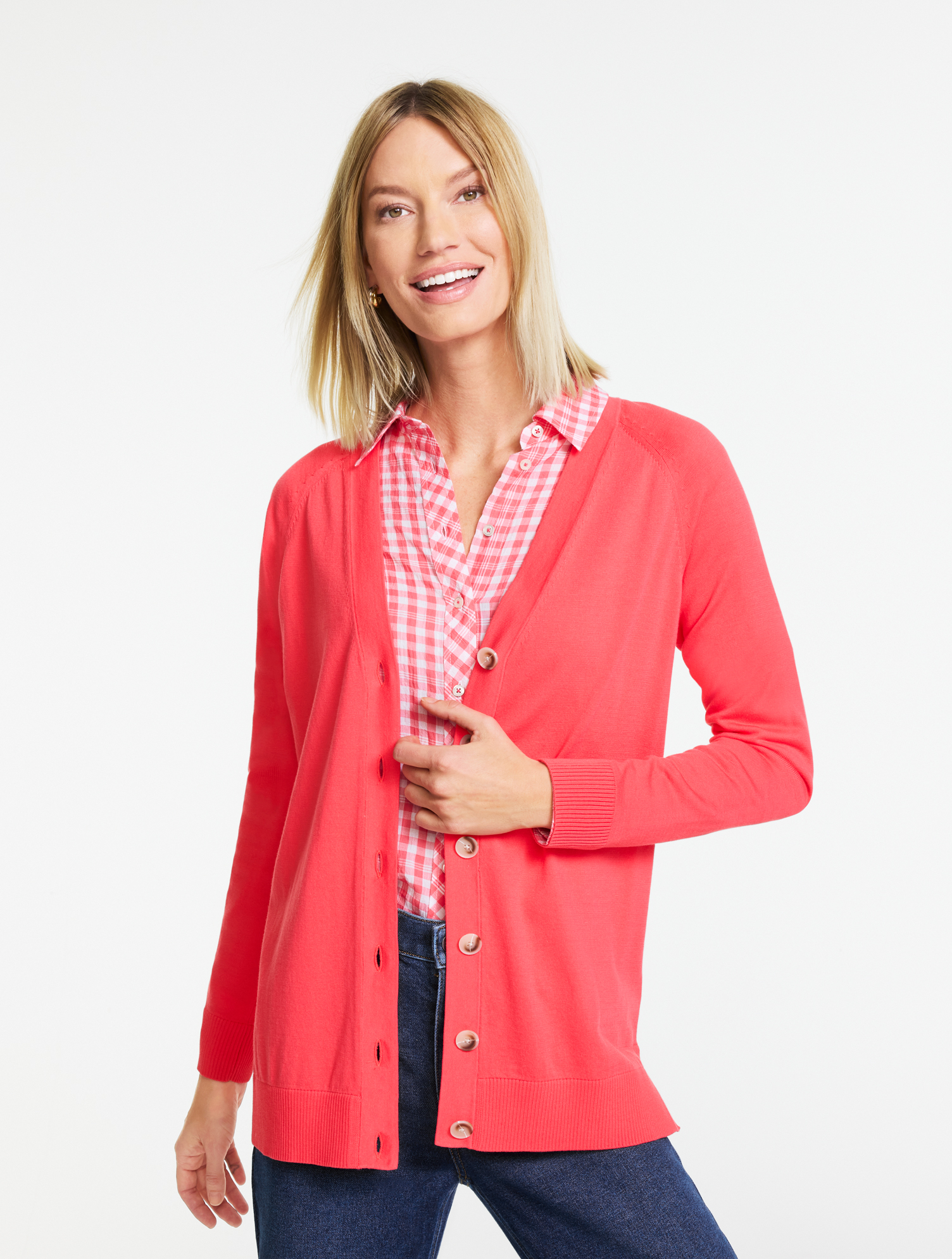 V-Neck Girlfriend Cardigan | Talbots