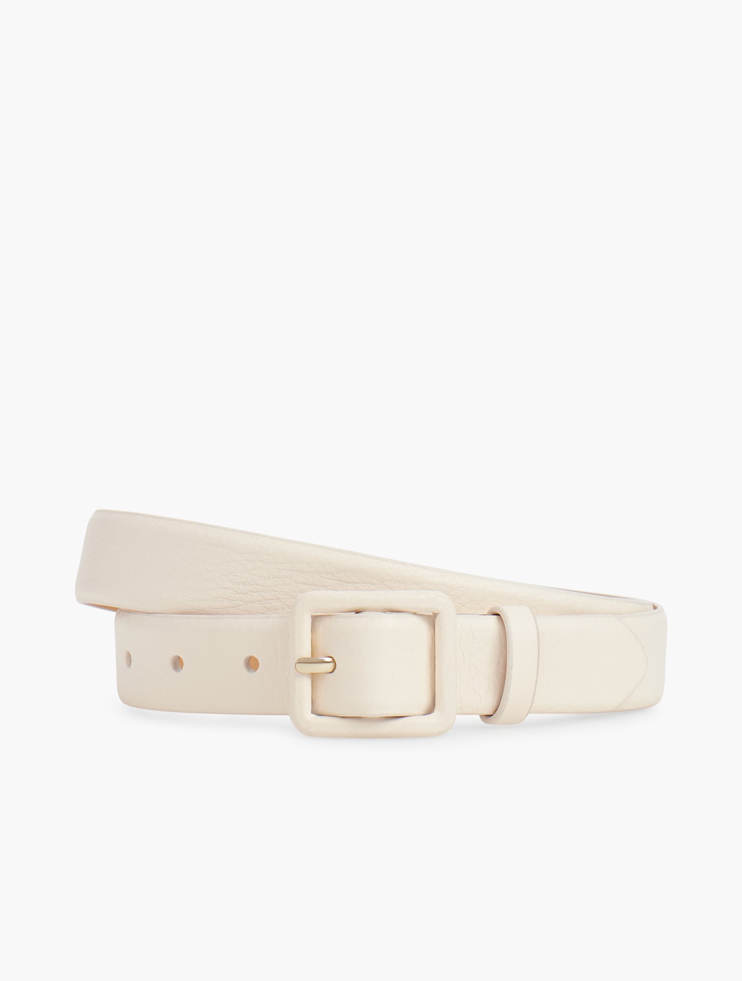 Soft Pebble Leather Covered Buckle Belt - thumbnail 6