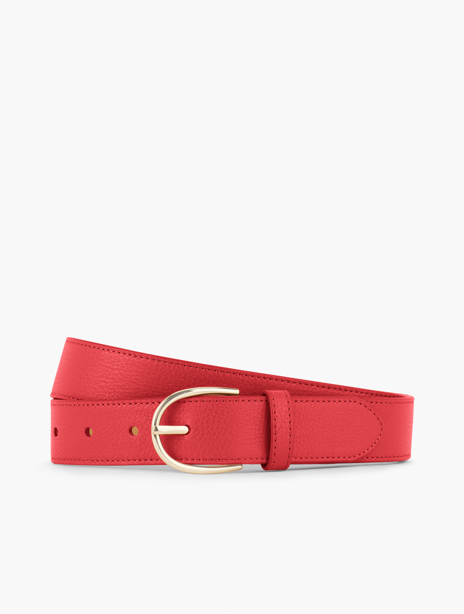 Talbots Leather Belt - Red - Xl