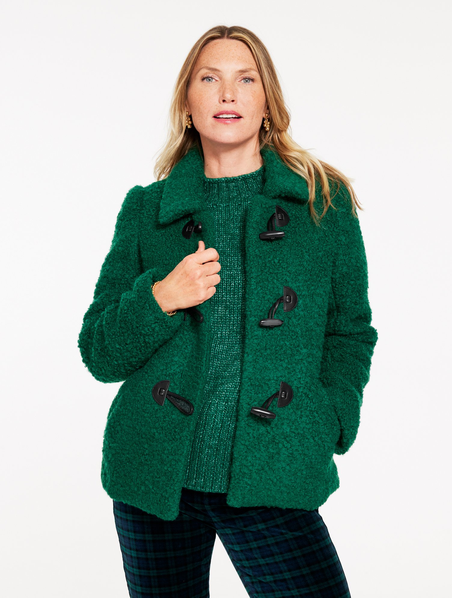 Talbots Plus Petite - Sherpa Coat - Highland Green - 1x