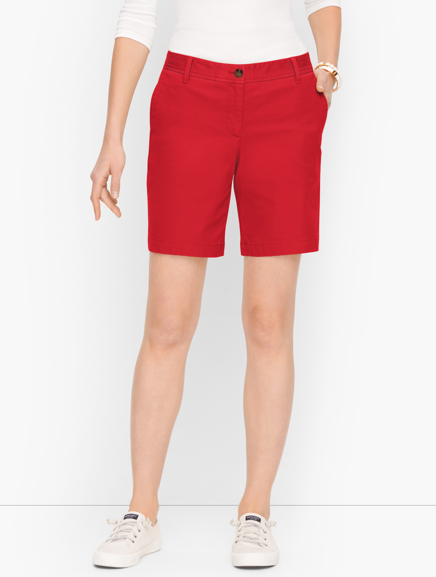 Short Chino Stretch Talbots Femme – Taille 16 – Rose – Parfait état