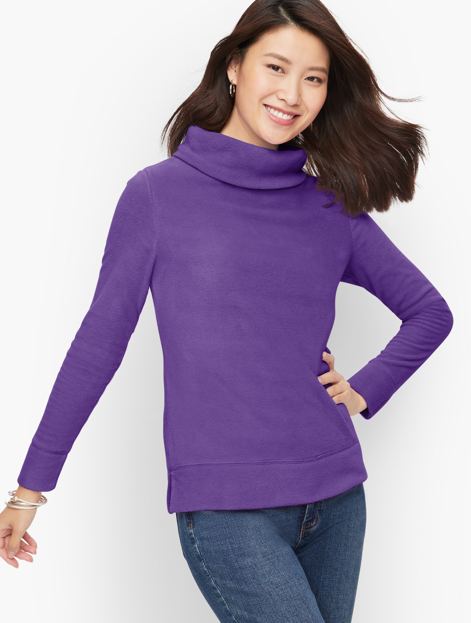 talbots microfleece funnel neck