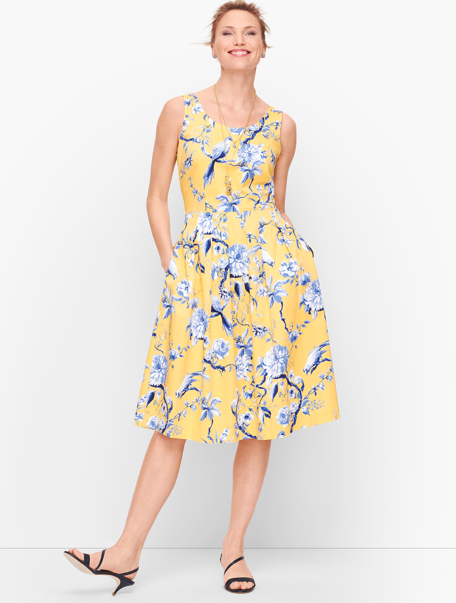 Toile Fit & Flare Dress | Talbots